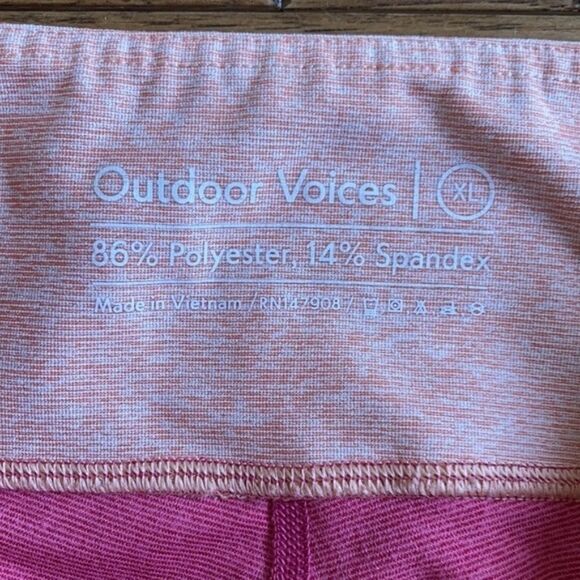 Outdoor Voices Tech Sweat 7/8 Colorblock Sculpting Compression Leggings XL - Picture 7 of 8